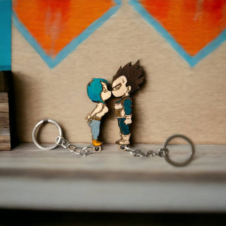Studio Rima – wholesale Keychain – Unisex – Vegeta & Bulma Capsule Corp Keychain Wall Mounted Key Holder
