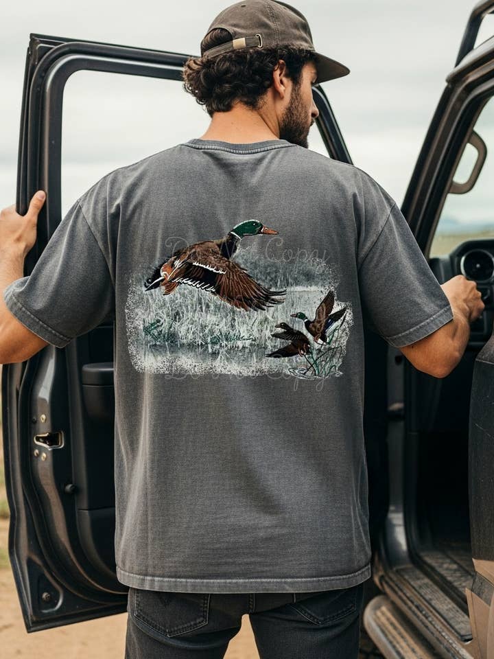 Vintage Duck Painting Tee for wholesale by Downtown Darling Wholesale