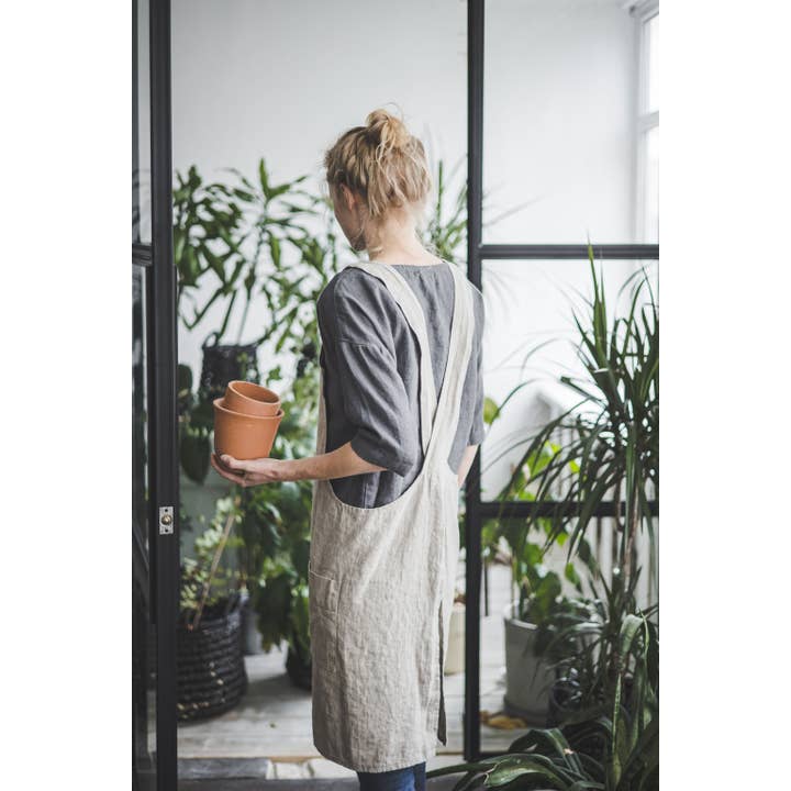 Epic Linen - Wholesale Apron - Pinafore Heavy Linen Apron1
