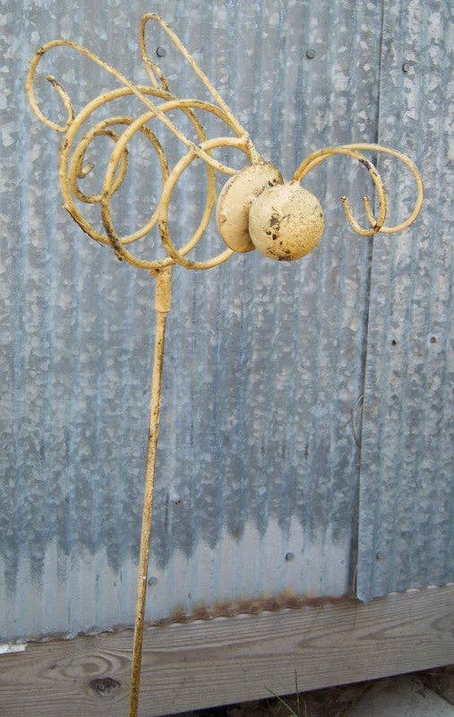 Garden Iron And More - Wholesale Garden/Lawn Stake - Yellow Bee with Stake Yard Art Garden Decor0