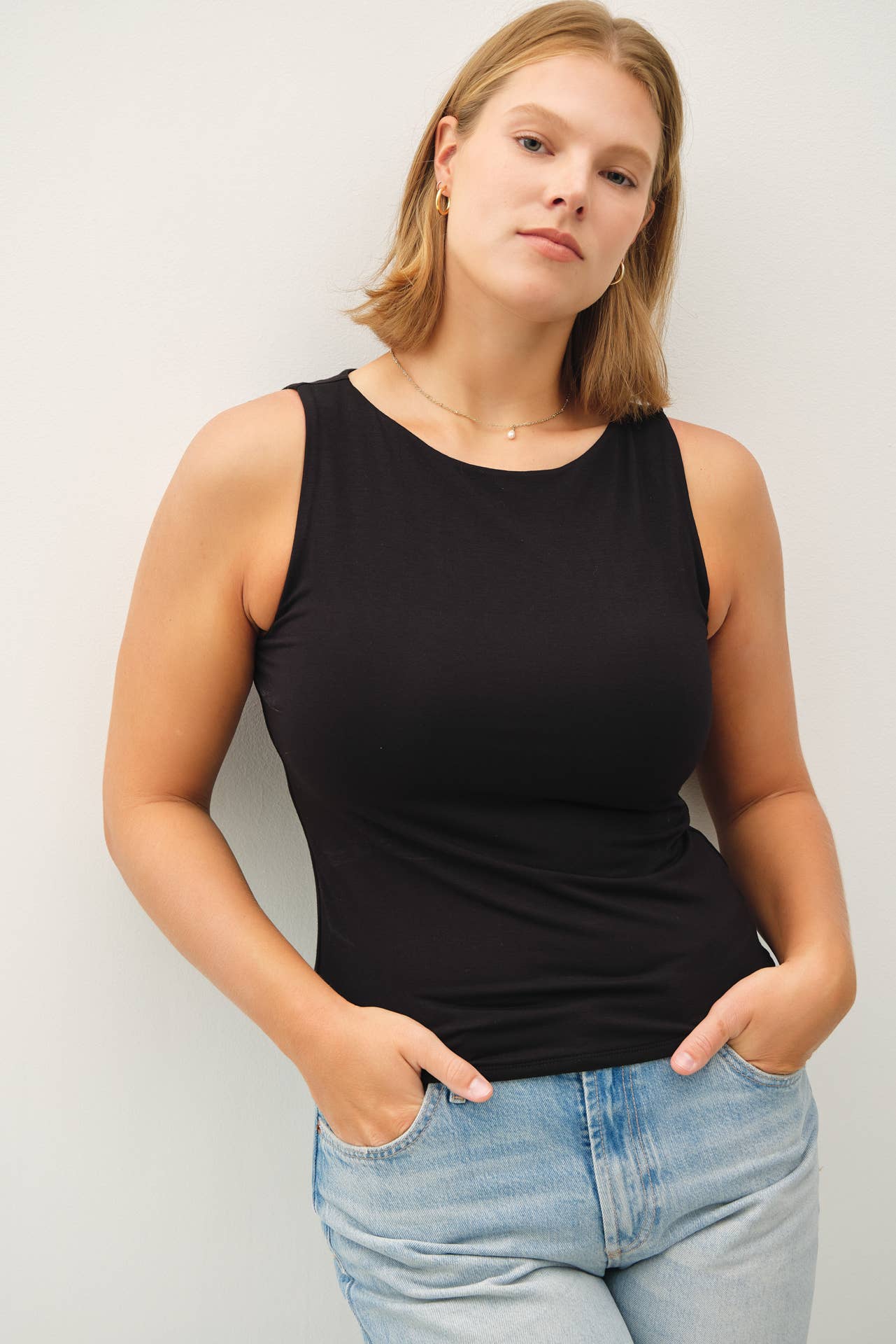 Be Cool - Wholesale Tank Top - Women's - PLUS [SOFT CORE] BASIC BOAT NECK TANK21