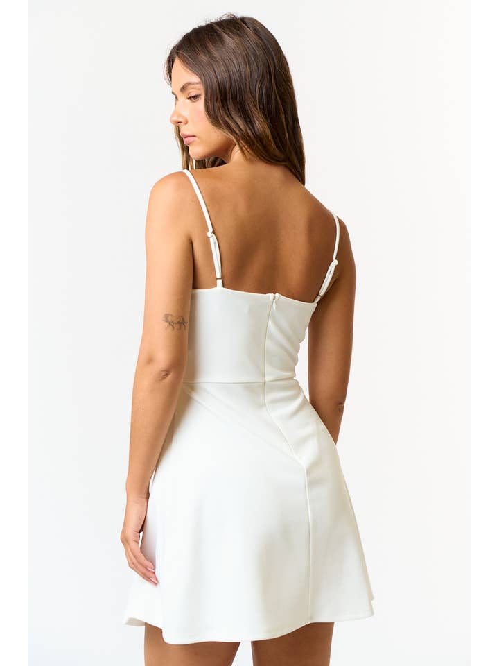 Blue Blush - Wholesale Dress - Women's - BD24000 BOW STRAP DETAIL A-LINE MINI DRESS