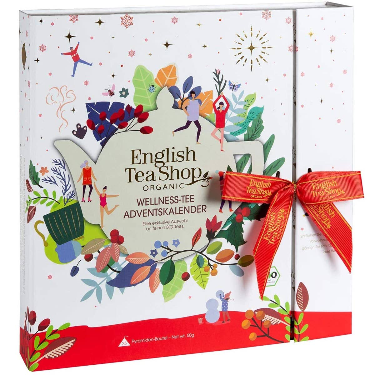 mOrganics Beauty – wholesale Advent calendar – English Tea Shop White Organic Book Style Advent Calender1