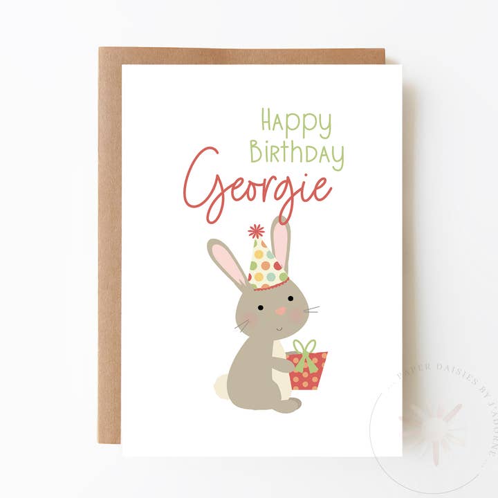Personalised Bunny Birthday Card and other Purchase Wholesale personalised greeting cards. Free Returns & Net 60 Terms on Faire trending on Faire.