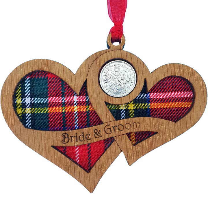 LT Creations - Wholesale Ornament - Bride & Groom Lucky Sixpence | LS95