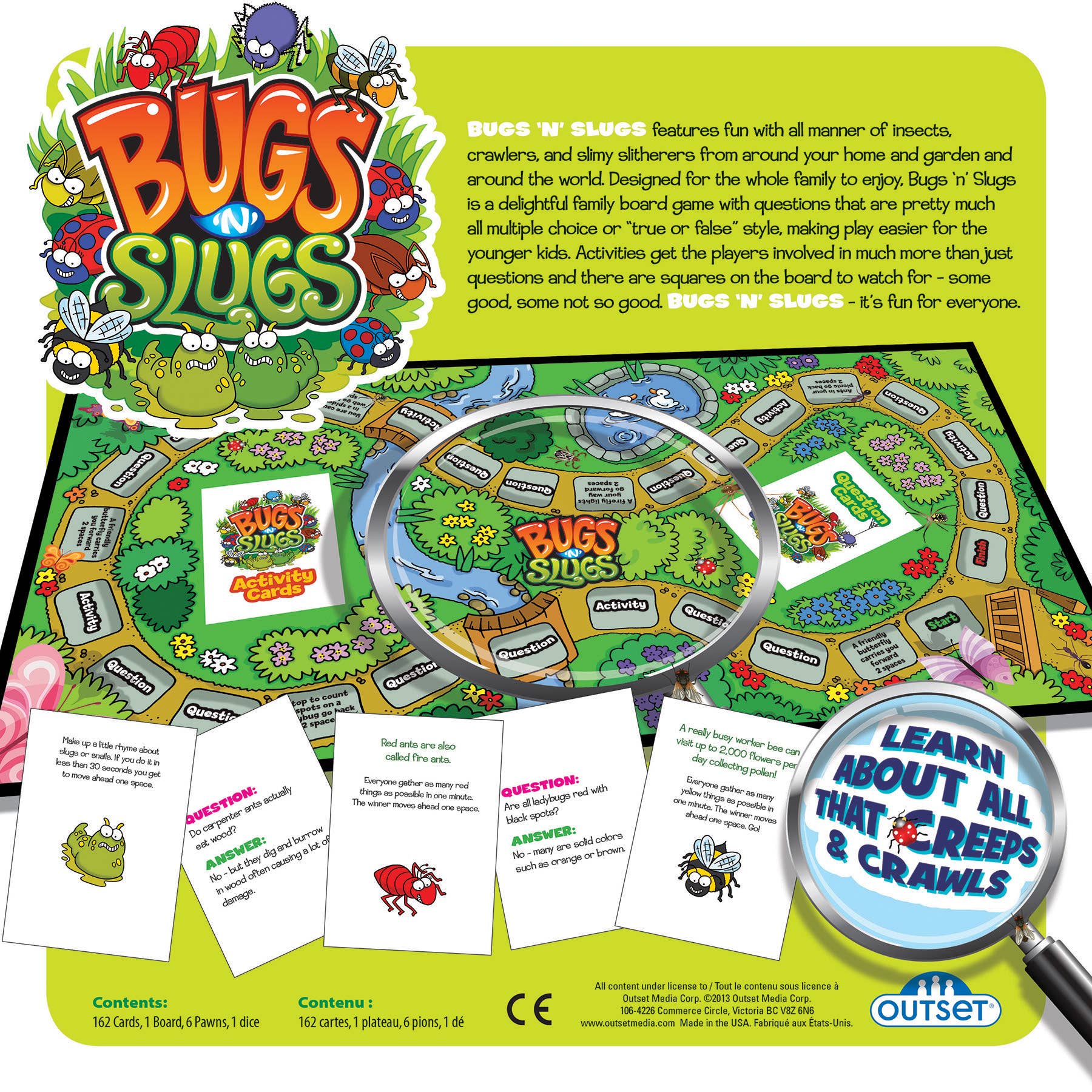 Outset Games and Cobble Hill Puzzles - Wholesale Board Game - Bugs 'N' Slugs Board Game - A Creepy Crawly Adventure 🐞1
