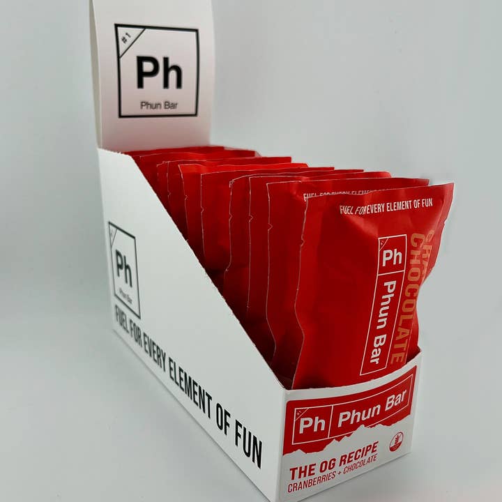 Phun Bar - Wholesale Snack bar - 12 PACK: Cranberries+Chocolate "OG Recipe"0