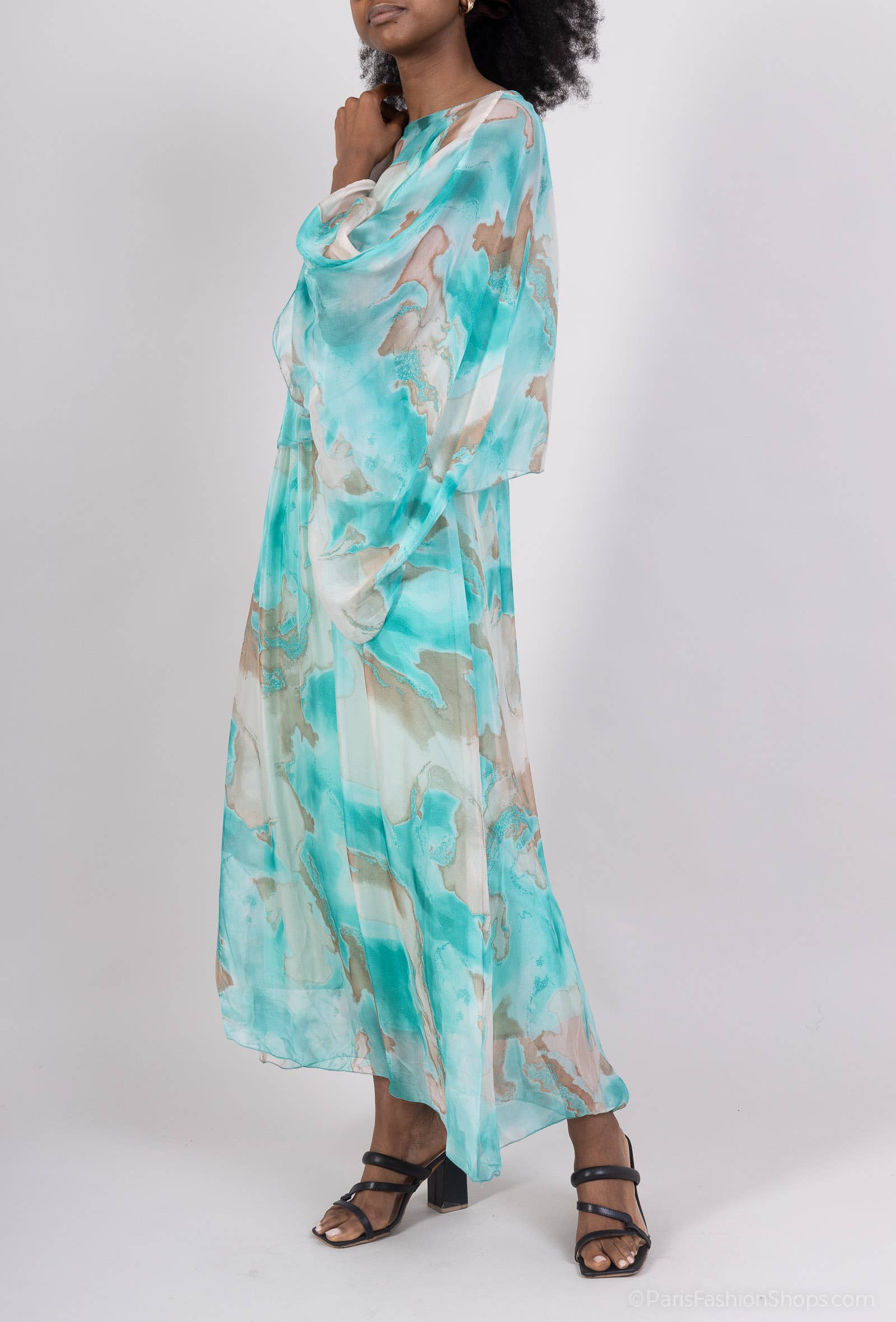 Shyloh - Wholesale Dress - Women's - 2-in-1 printed silk dress 304688