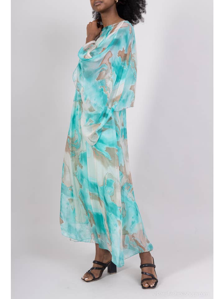 Shyloh – Großhandel Kleid – Damen – 2-in-1 Seidenkleid mit Druck 304688