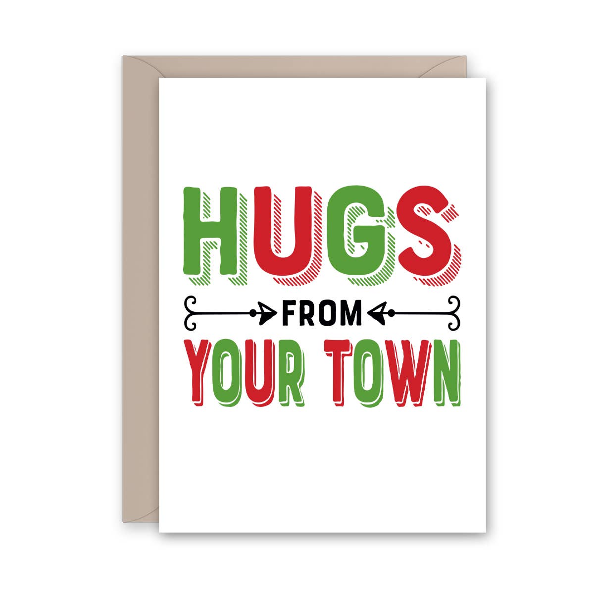 Rock Scissor Paper - Wholesale Stationery/Notecard Set - Personalized City Note Card, Hugs Name Drop Design6