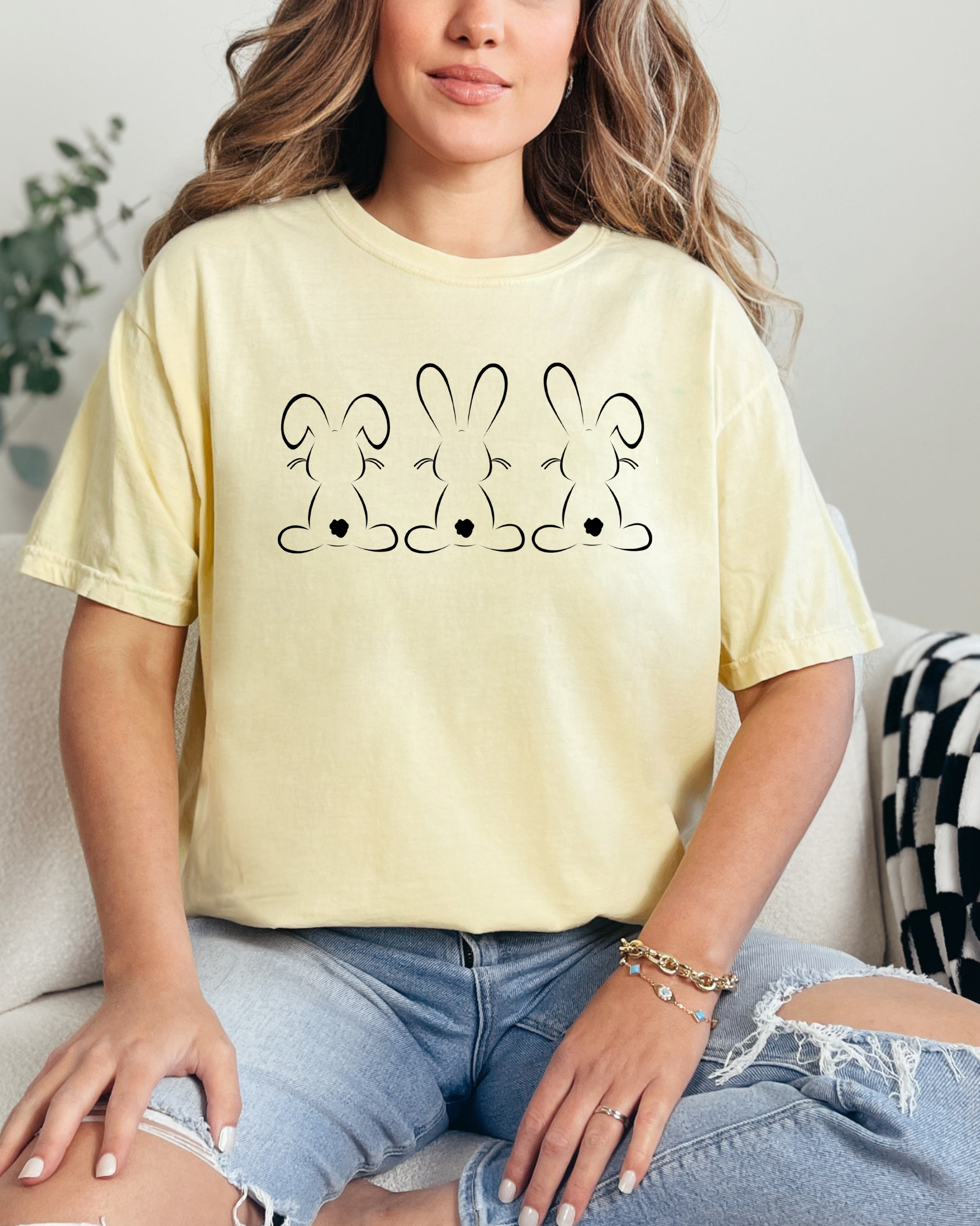 Desert Raine - Wholesale Screen Printed T-Shirt - Women's - Easter Bunny T-shirt4