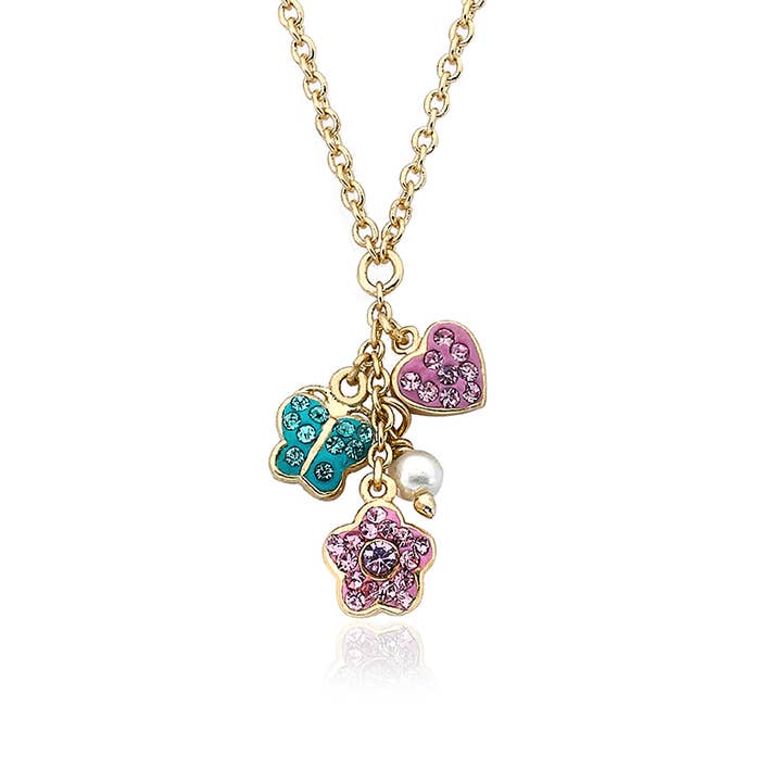 Crystal Cluster Chain Necklace for wholesale by Little Miss Twin Stars