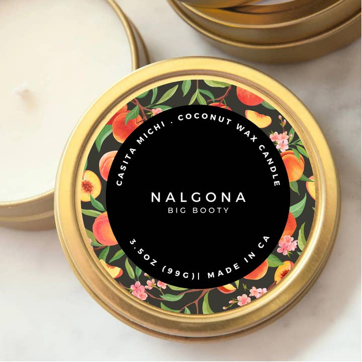 CASITA MICHI - Wholesale Travel Candles - Big Booty (NALGONA) Candle Tin, 3.5oz