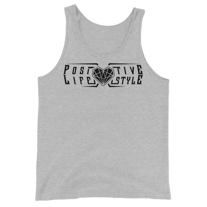 Positive Lifestyle tanktop - Athletic Grey voor wholesale door Positive Lifestyle Clothing