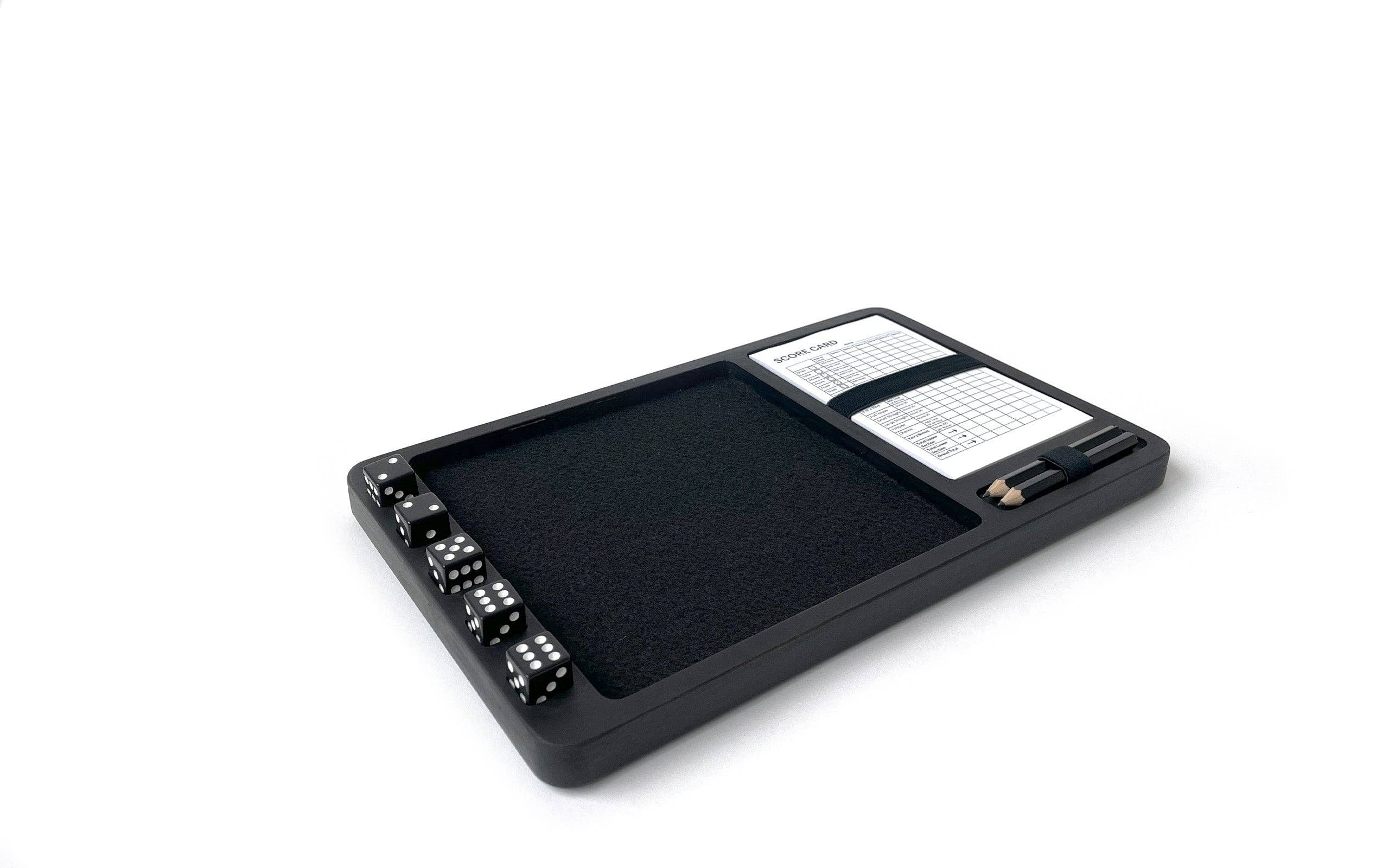 Fire Road - Vente Dé - Plateau à Dés Classique – Plateau en Bois & Plateau en Feutre pour Yahtzee8