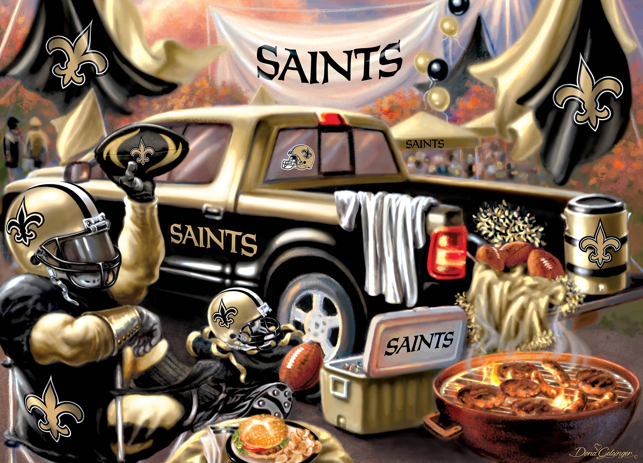 Masterpieces Puzzles - Vente Puzzle – adulte - New Orleans Saints - Puzzle de 1000 pièces Gameday1