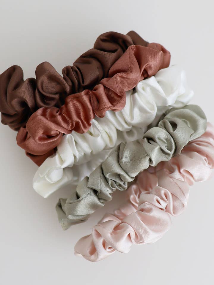 Farbige Mini-Haargummis 5er-Pack für den Großhandel von Angels Whisper Accessories