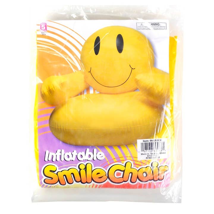 La Luna Bella - Toys - Vendita all'ingrosso Giocattolo gonfiabile - Bambini e neonati - Giocattolo gonfiabile SMILE CHAIR INFLATE 36" LLB