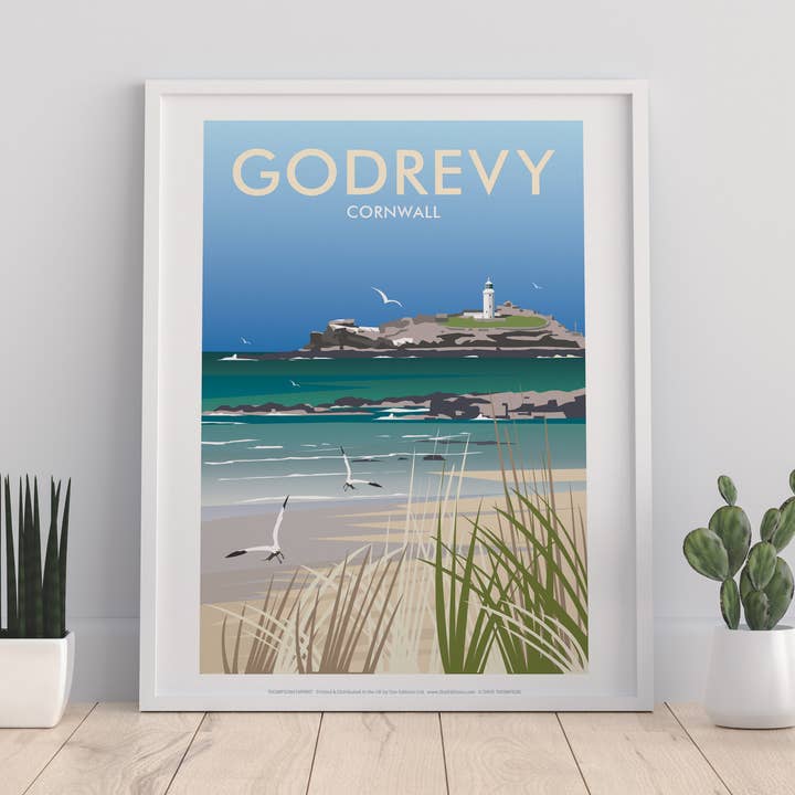 Godrevy par l'artiste Dave Thompson - Impression d'art de qualité 11 x 14 po pour la vente par Star Editions