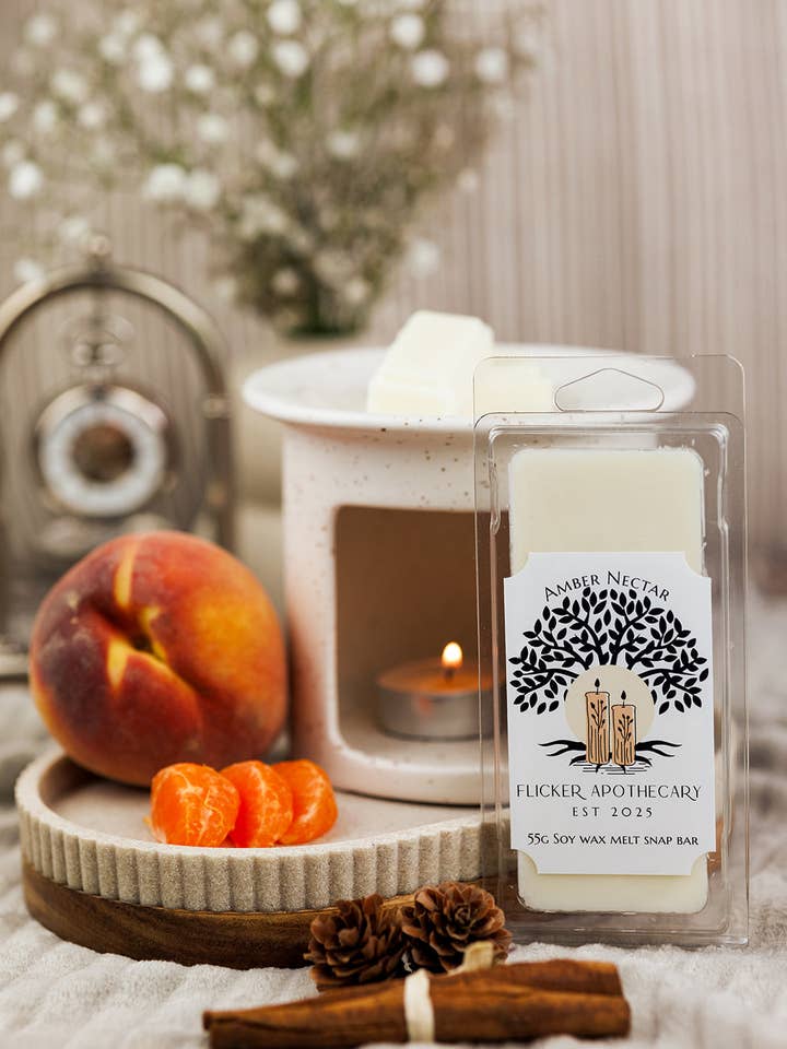 Amber Nectar - 55g Wax Melt Snap Bar for wholesale by Flicker Apothecary