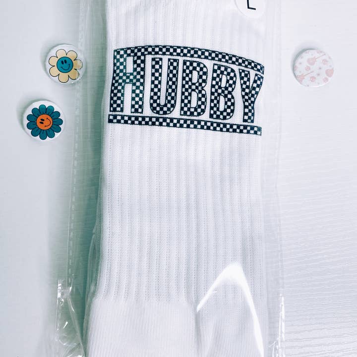 Chaussettes Hubby Crew, cadeau pour le marié, le mari, le monsieur pour la vente par Bride Vibe Designs