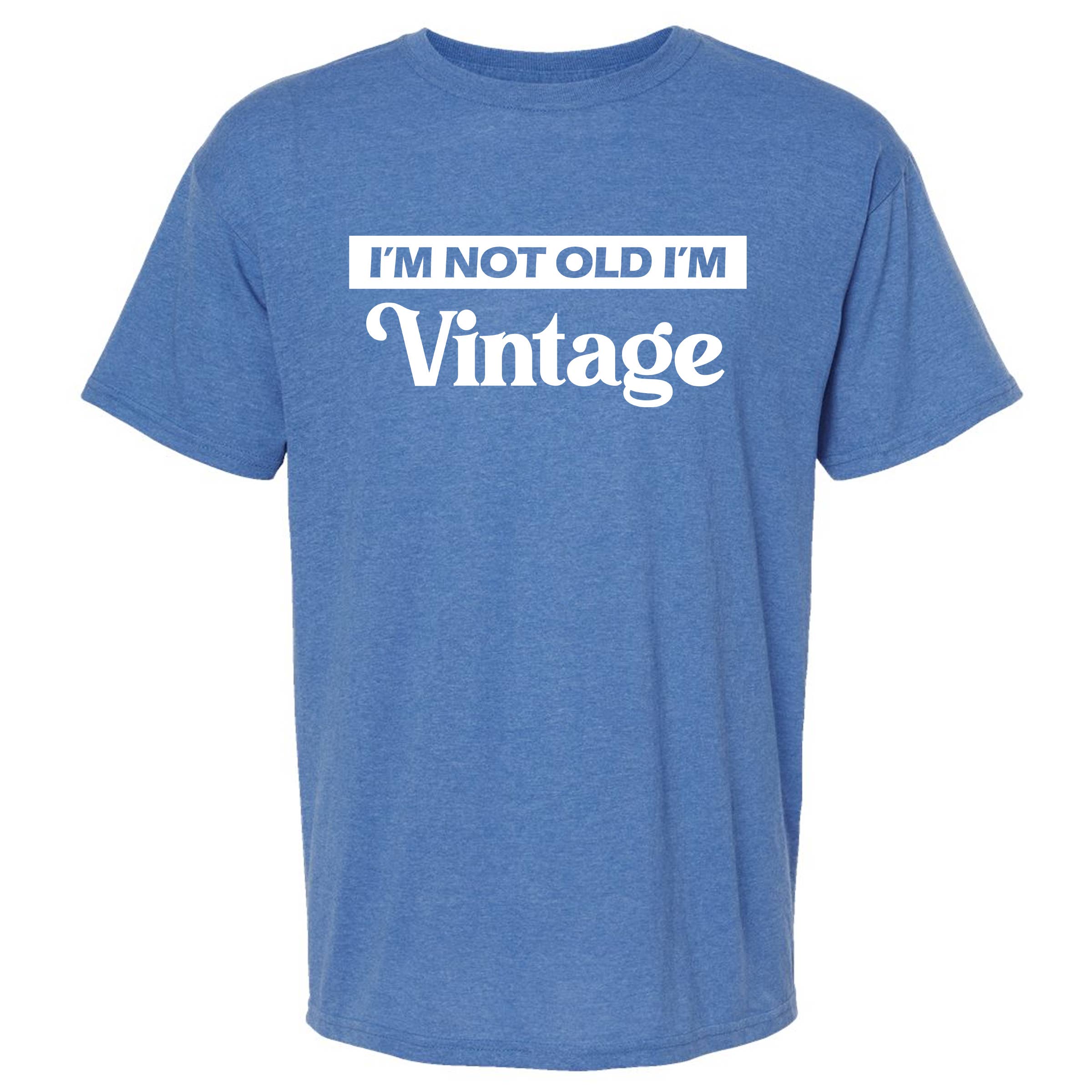 Wi-Wear - Vente T-shirt sérigraphié – homme - T-shirt col rond homme « I'm Not Old I'm Vintage »6