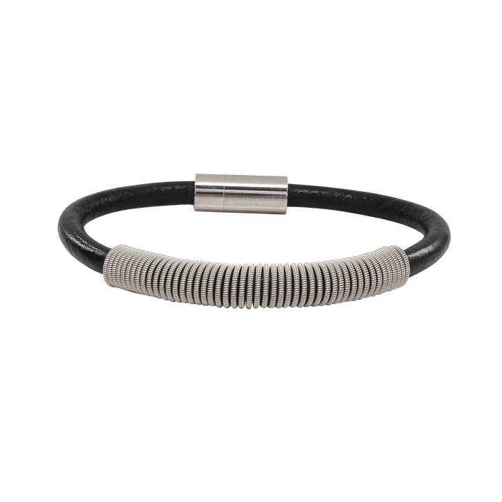 Wound Up Leather Bracelet for wholesale by High Strung Studios