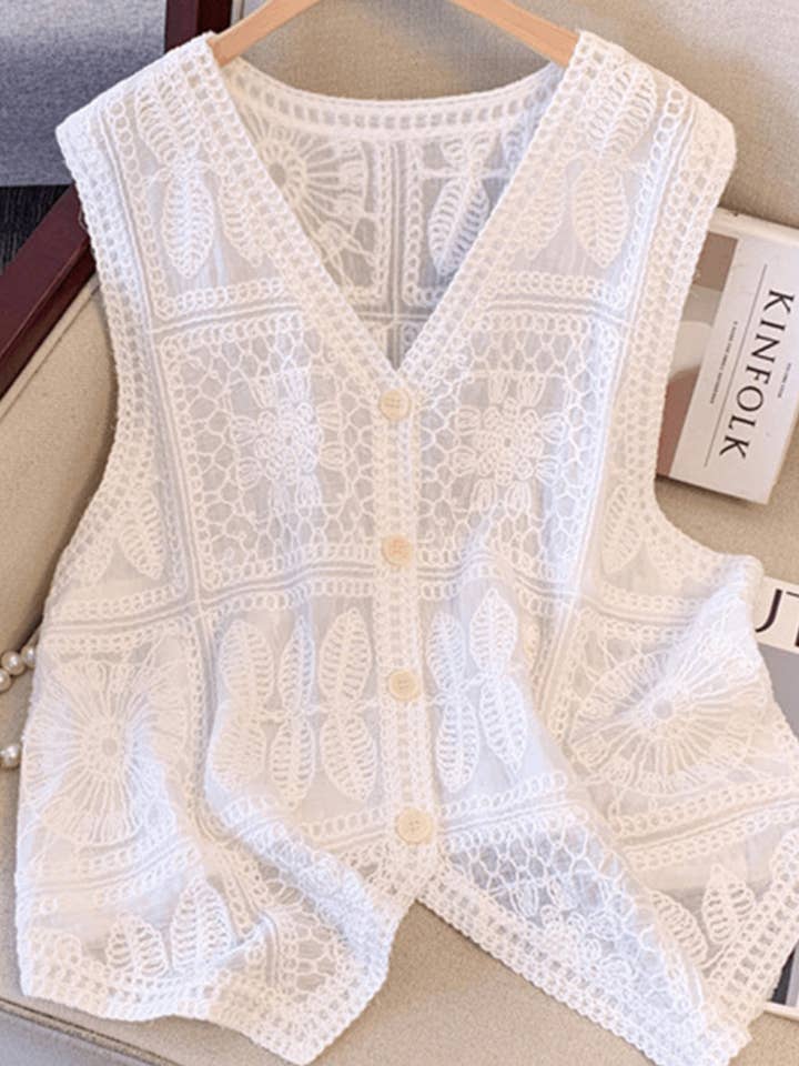 Crosa - Bohemian Crochet Sleeveless Vest for wholesale by Funkyrel® Atzbranding Limited