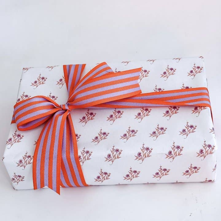 70cm x 100m Rolls MINI JAZMIN Orange / Lavender for wholesale by CHIC&PAPER