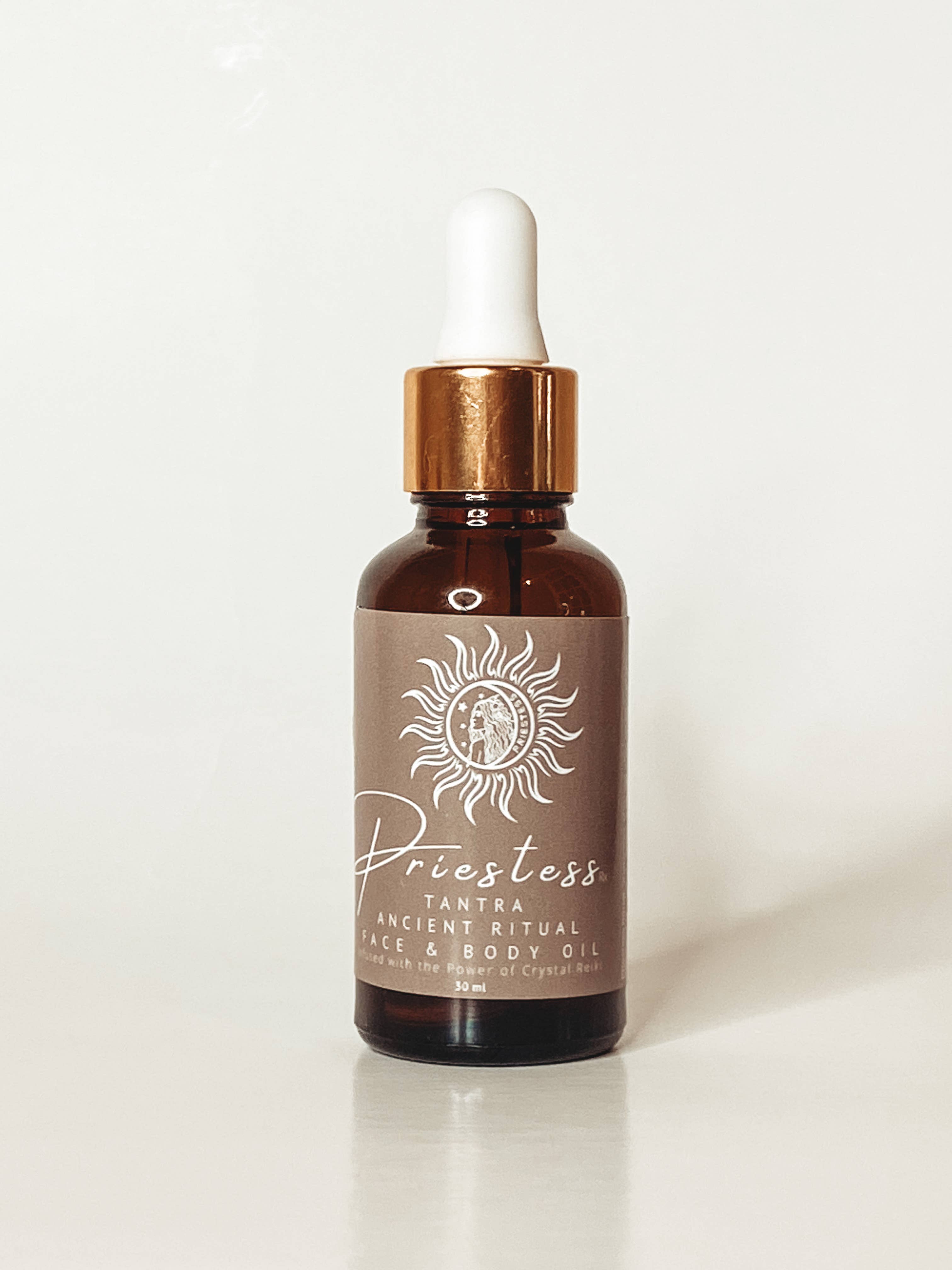 Priestess RX - Wholesale Bath/Body Oil - TANTRA Face + Body Oil With Tiger's Eye & Citrine1