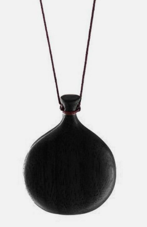 HoopLa - Wholesale Pendant/Charm Necklace - Flask Necklace- Hand Turned Wood and Waxed Adjustable Cord 2