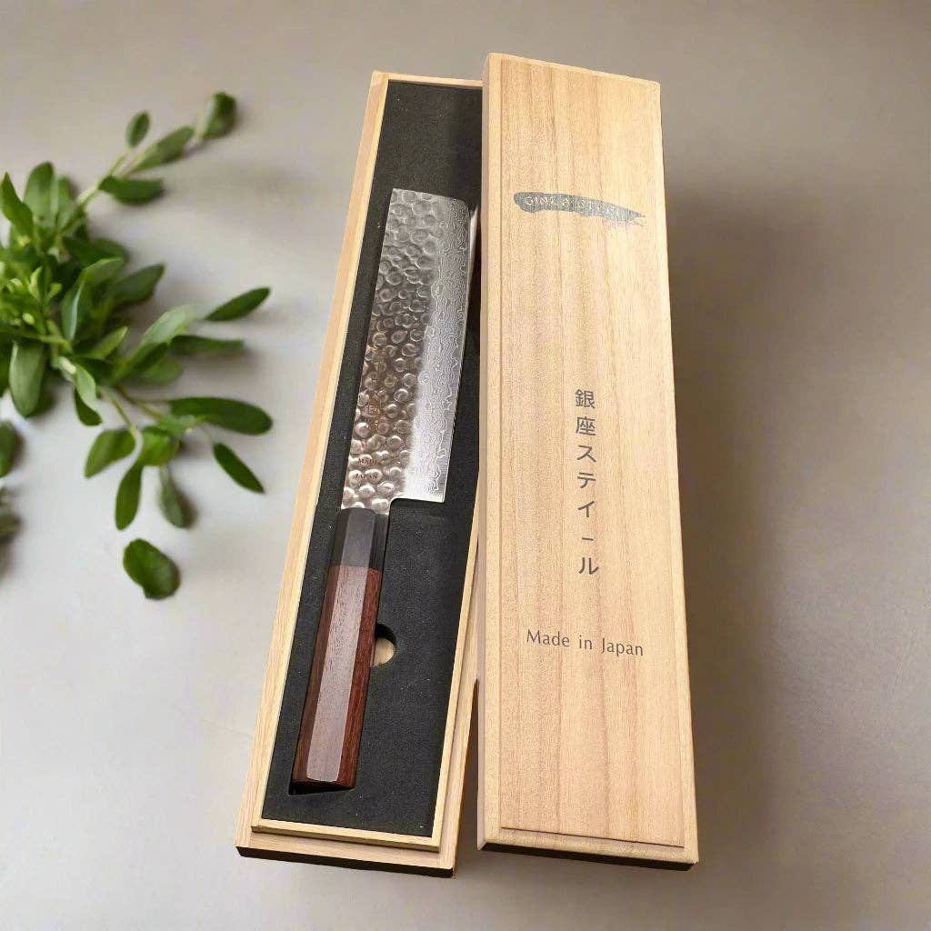 Ginza Steel - Wholesale Kitchen/Utility Knife - Tsumugi 180 - Nakiri Knife 165mm2