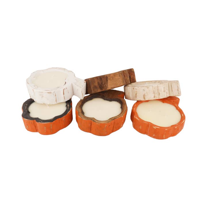 My Amigos Imports - Wholesale Candle Holder - Pumpkin-Small-Candle Ready-Original Design-6x8 inches23