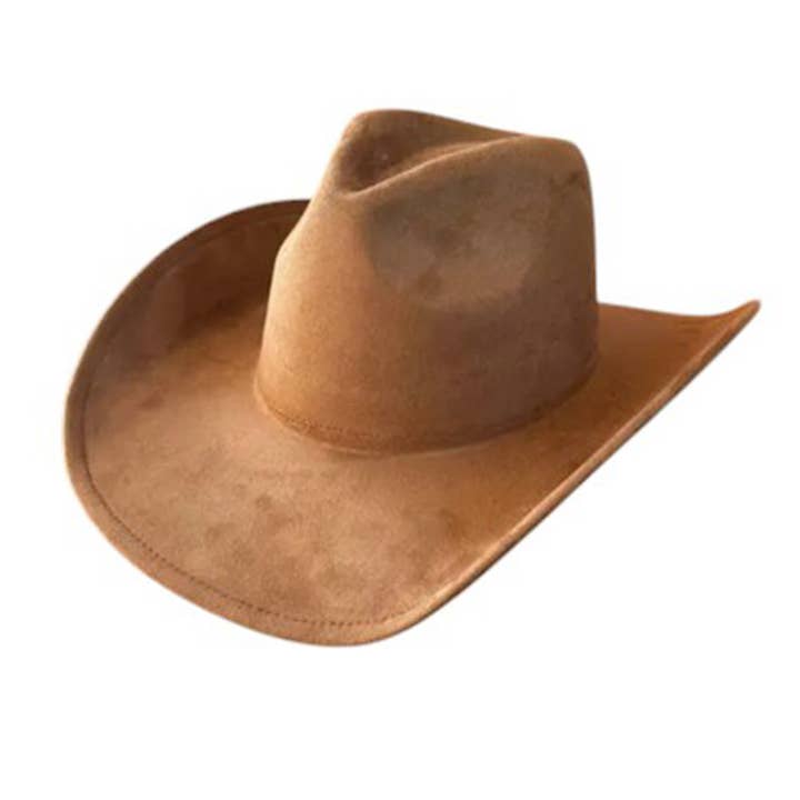 Portia Hat - Wholesale Cowboy Hat - Unisex - Best Seller!! Fashion Vegan Suede Cowboy Hat