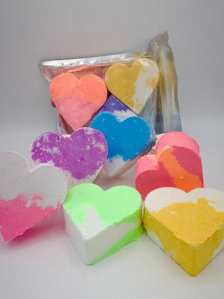 Heart Bubble Bath Fizzies, Valentine's, Bath Bomb Love for wholesale by Sassy Bubbles