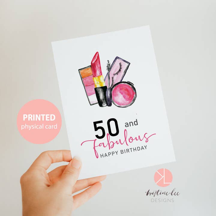Kristine Lee Designs - Wholesale Birthday Card - 50 and Fabulous 50th Birthday Card1