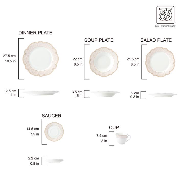 Gifts Plus - Wholesale Dinnerware Set - "Sandra" 10522G-20A (Pack 2)1