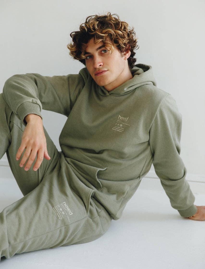 Light Khaki PLANET POSITIVE UNISEX HOODIE for wholesale on Faire2