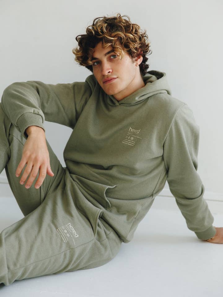 Light Khaki PLANET POSITIVE UNISEX HOODIE for wholesale on Faire2