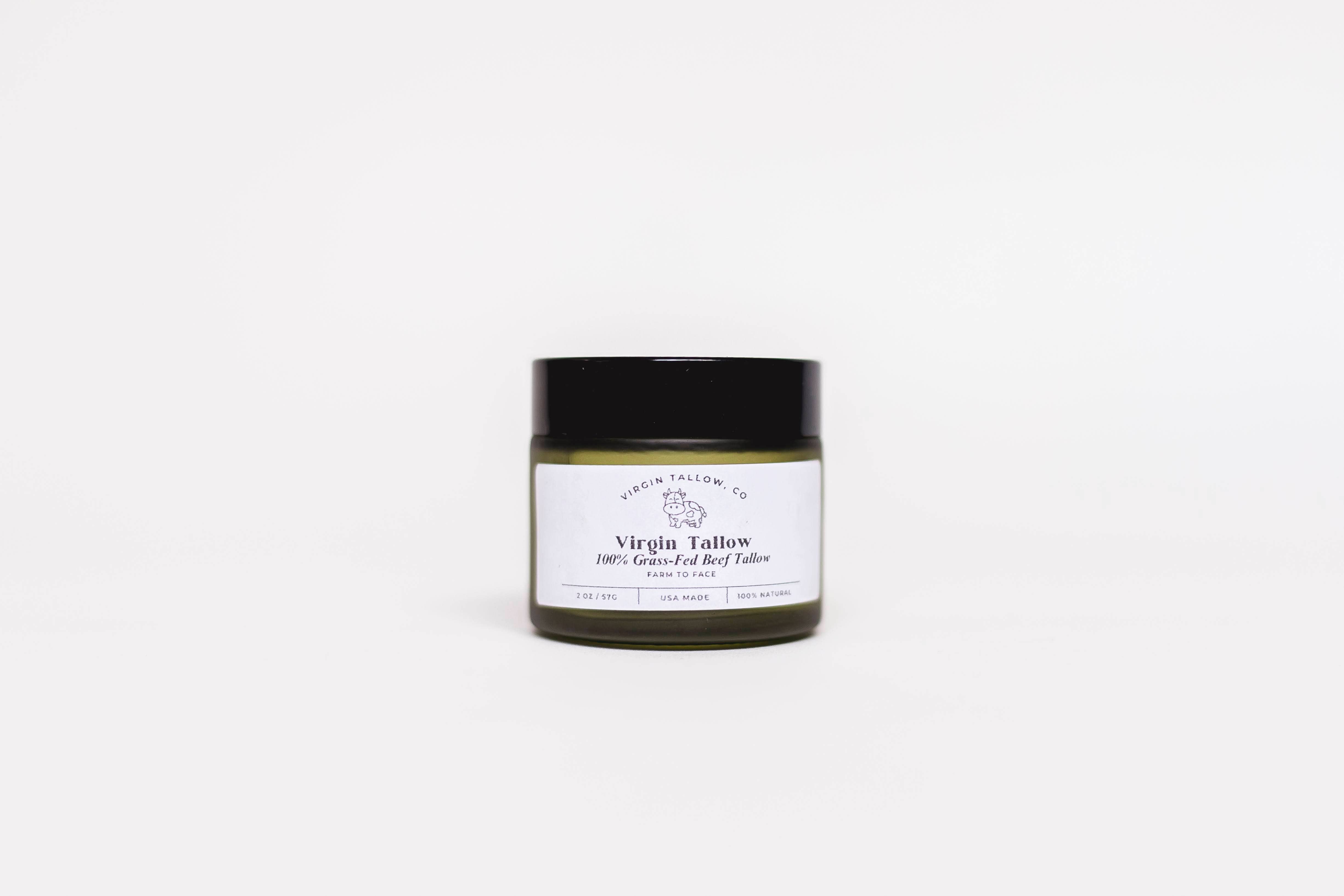 Virgin Tallow - Vente Kit de soin lissant pour la peau - Suif de bœuf vierge - 2 oz - 100 % nourri à l'herbe - Citronnelle