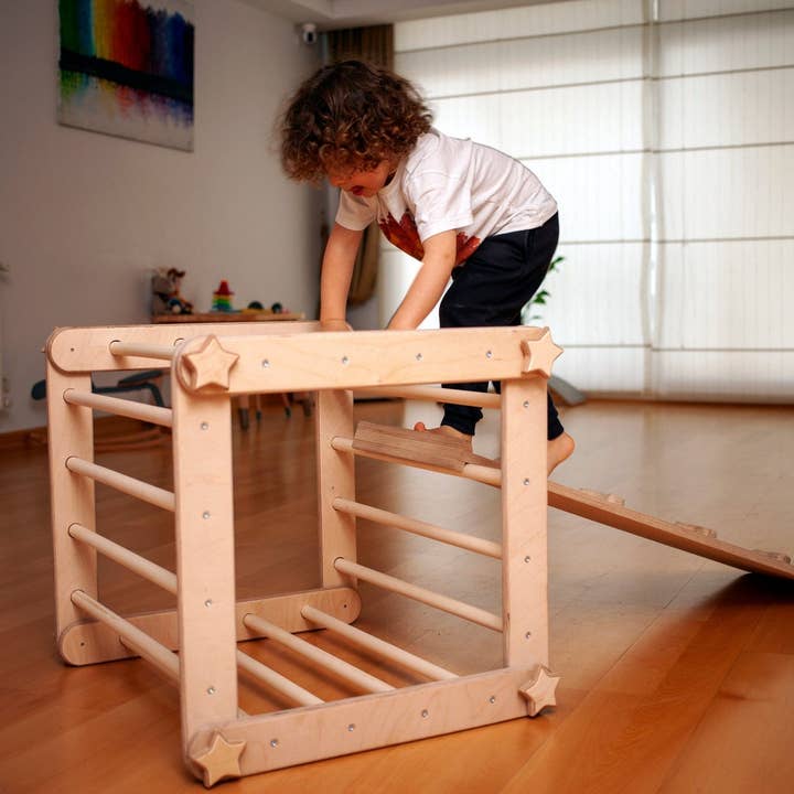 Montessori Cube For Toddler, Transformable Climbing Triangle for wholesale by kidodido