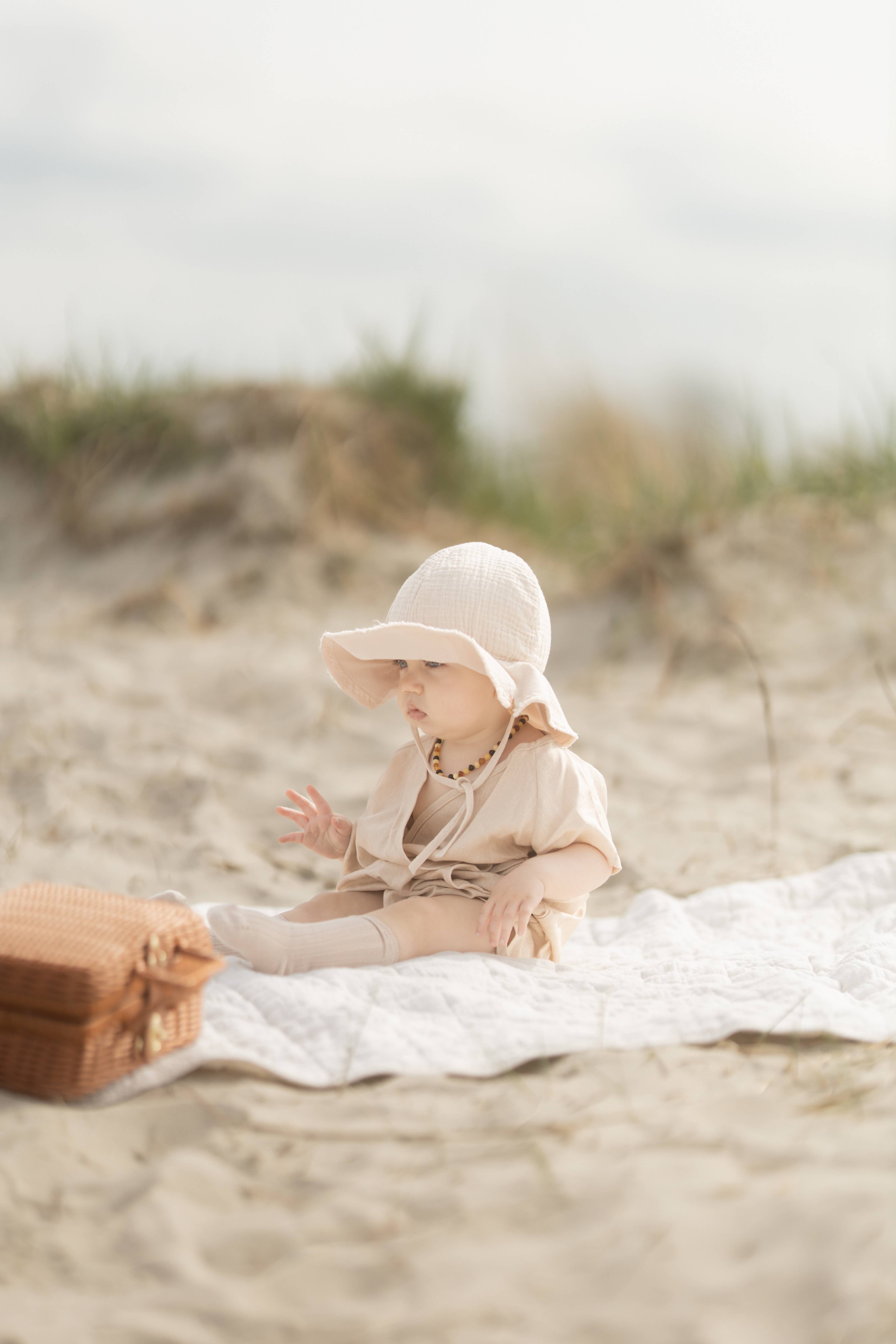 Annie & Charles - Wholesale Bodysuit (Non-Footed) - Baby - Annie & Charles® organic linen summer suit8