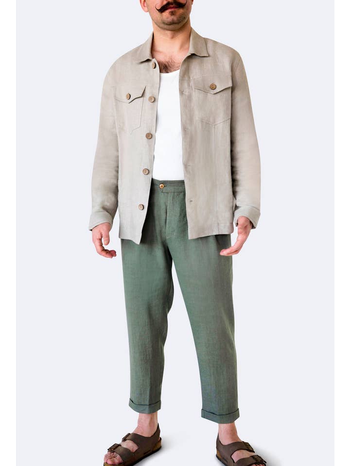 VADU Linen - Wholesale Jacket - Men's - Linen Overshirt5