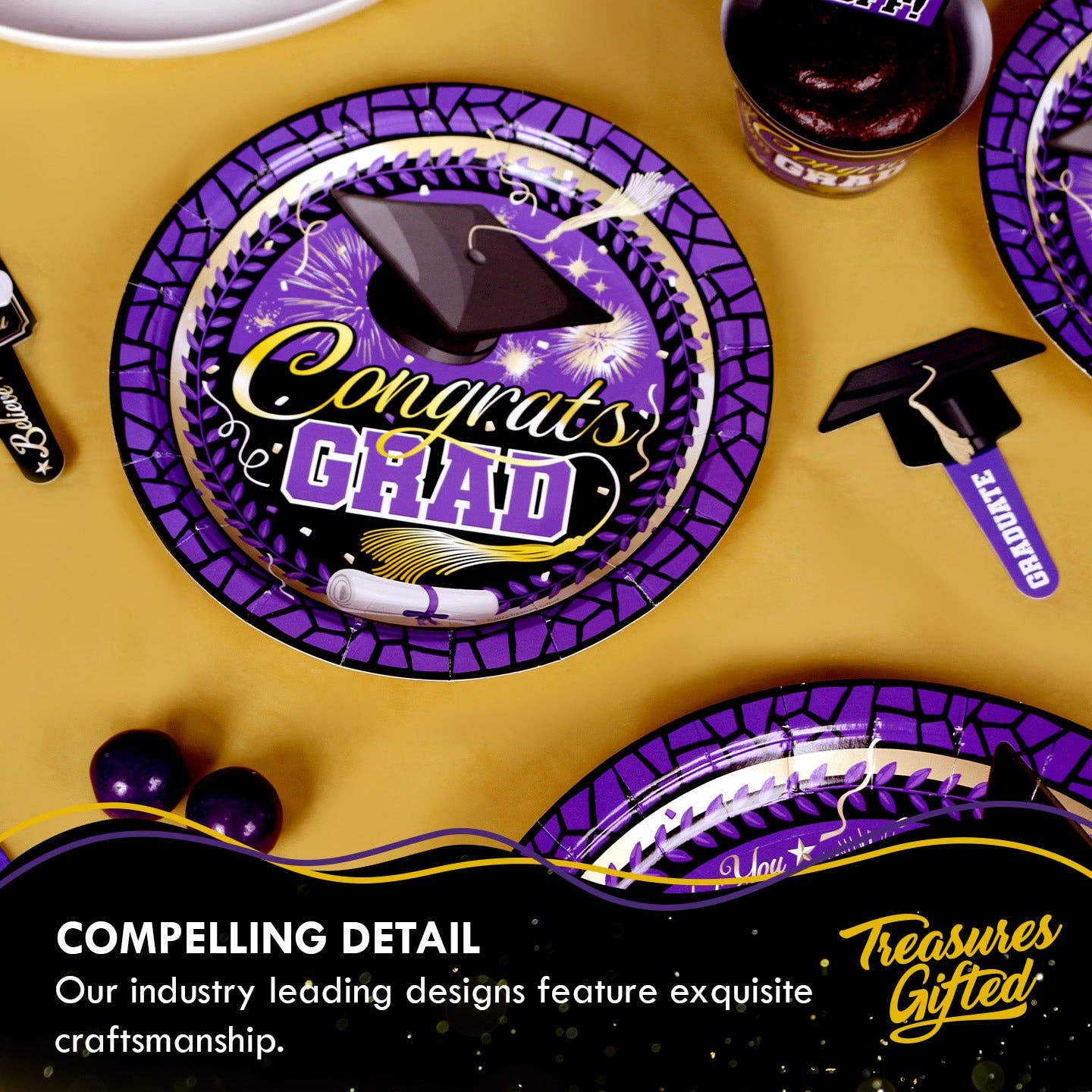 Treasures Gifted - Wholesale Balloon - Purple Graduation Balloons - 12pk - Purple Graduation Party4