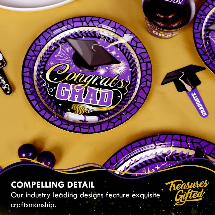 Treasures Gifted - Wholesale Balloon - Purple Graduation Balloons - 12pk - Purple Graduation Party4