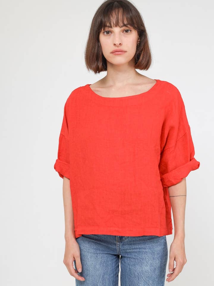 CROP TOP IN LINEN 50095 CANES for wholesale by LINEN & COTTON HOUSE