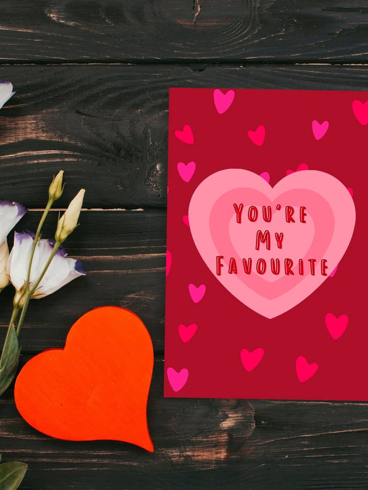 You is My Favorito Love Cotar Cartão de Saudação por atacado de Printicole