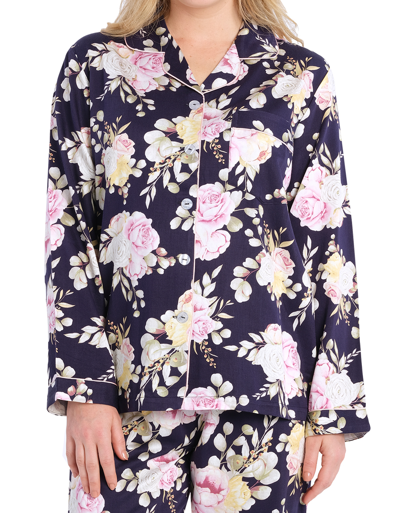 Magnolia Lounge - Wholesale Sleepwear Set - Women's - Twilight Floral Cotton Viscose Pyjama Set1