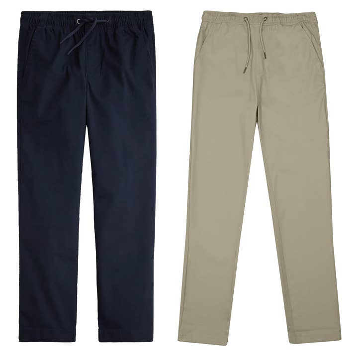 Drenge bomuldsstrækbukser med elastisk talje til uniform for engroshandel hos Galaxy By Harvic