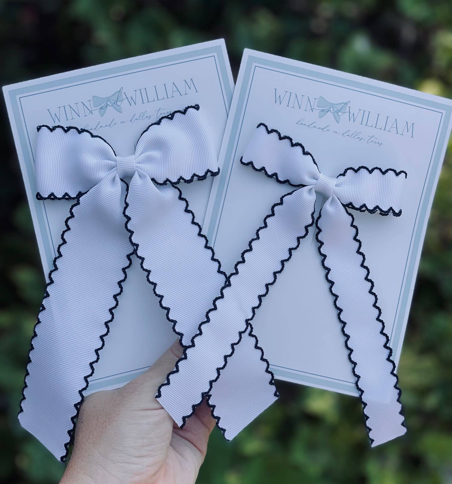 Winn and William – Laço para o cabelo – Criança por atacado – Laço de cauda longa Moonstitch8